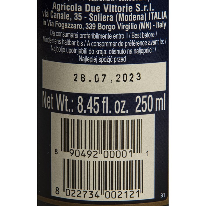 ACETO BALSAMICO DUE VITTORIE 250ml NIKAS