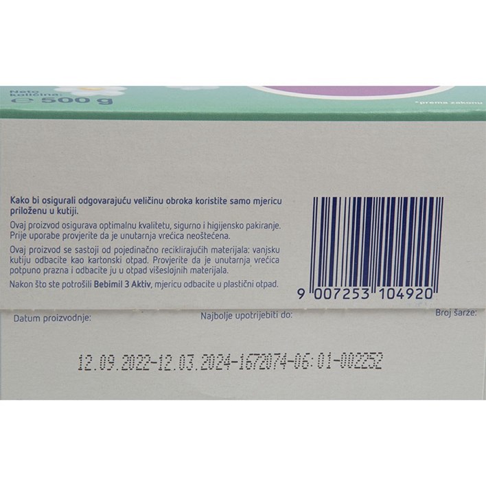BEBEIMIL 3 AKTIV 500g ATLANTIC