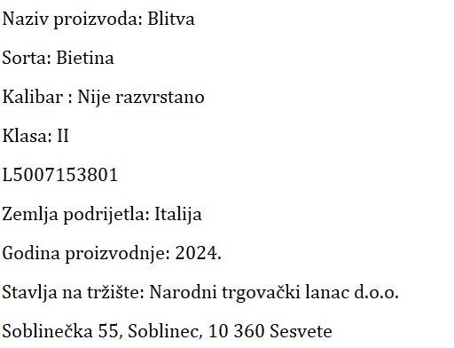 BLITVA SVJEŽA NTL