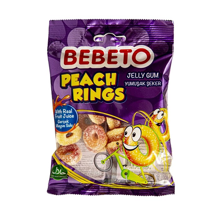 BOMBON BEBETO PEACH RINGS 80g FILIR