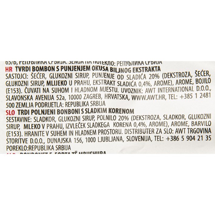 BOMBON NEGRO 200g AWT
