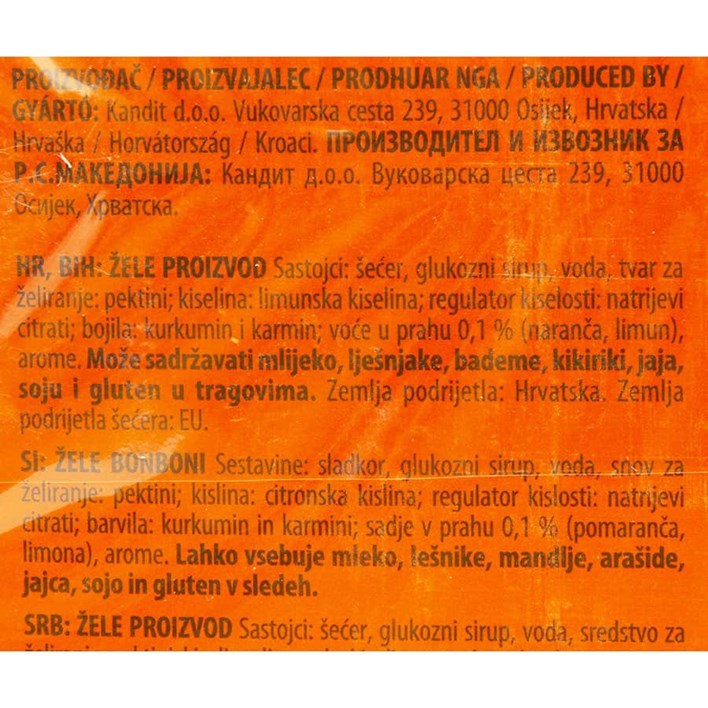 BOMBONI ŽELE KOCKE 320g SAPONIA