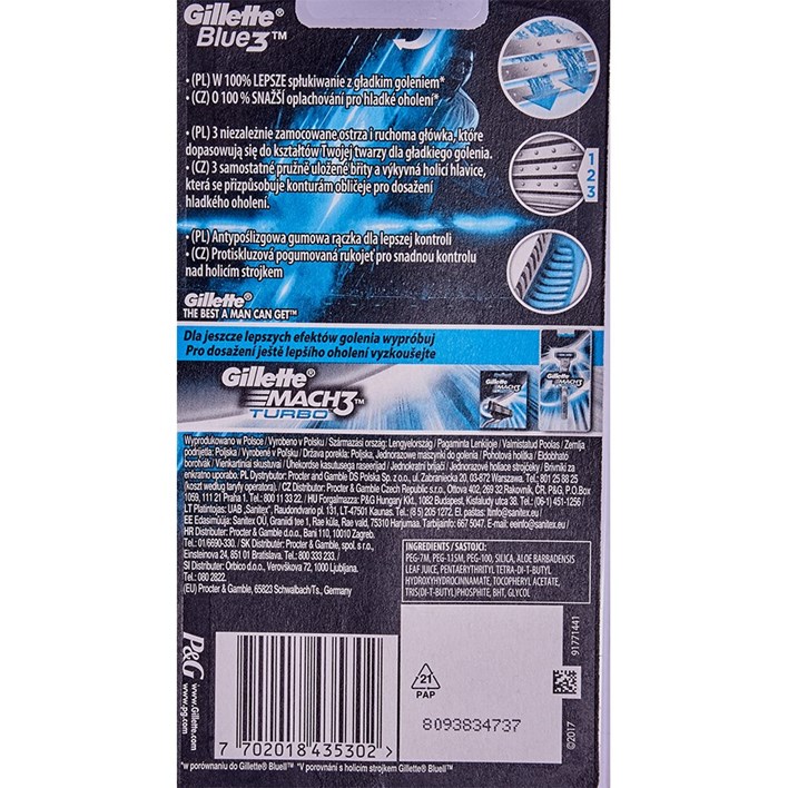 BRITVICE JEDNOKRATNE BLUE 3kom
