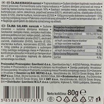 ČAJNA KOBASICA NAREZANA 80g GAVRILOVIĆ