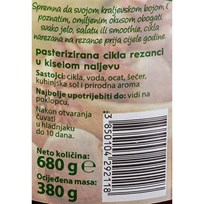 CIKLA KISELA REZANCI 680g PODRAVKA