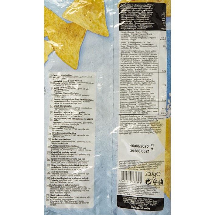 ČIPS TORTILLA NATURAL 200g SALVIA