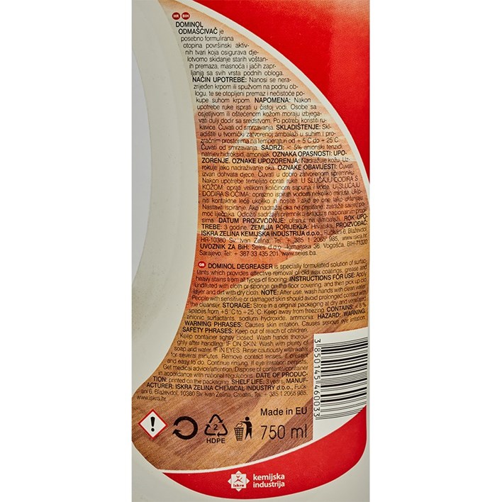 ČISTILO DOMINOL 750ML ODSTRANJIVAČ MASNOĆE ISKRA