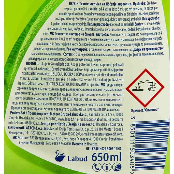 ČISTILO SANITAR FRESH 650ML AWT