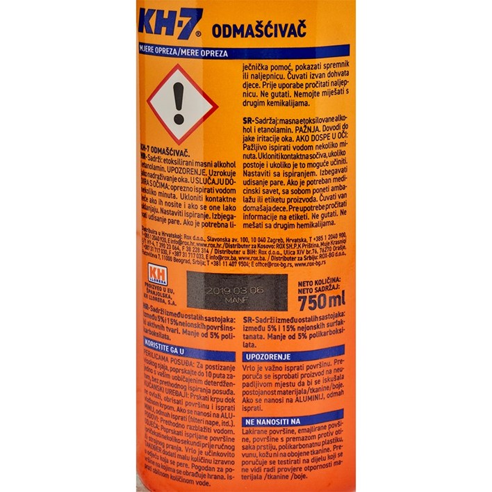 ČISTILO KH-7 ODMAŠĆIVAČ S PUMPICOM 750ml