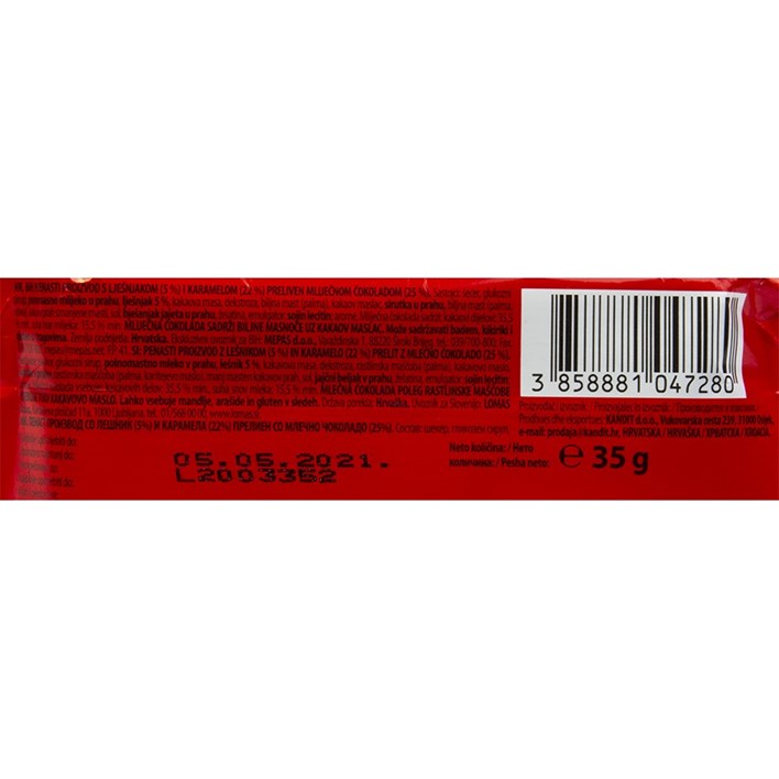 ČOKOLADA KANDI LJEŠNJAK 35G KANDIT
