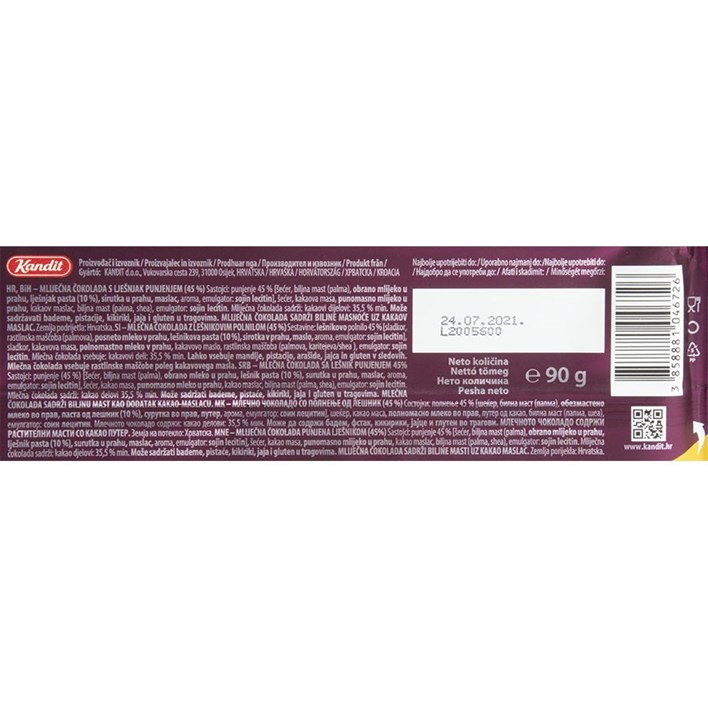 ČOKOLADA NUGASO 90g KANDIT