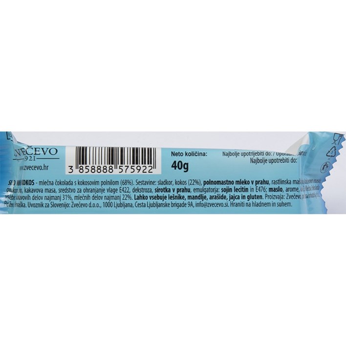 ČOKOLADA MOND KOKOS 40g