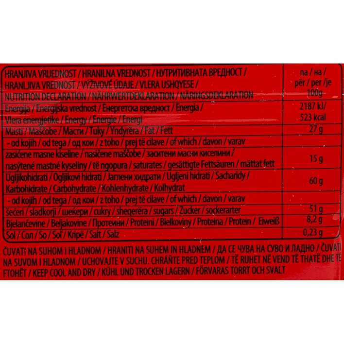 ČOKOLADA DORINA KEKS 220g KRAŠ