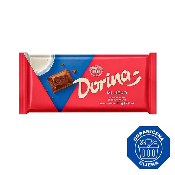 ČOKOLADA DORINA MLIJEČNA 80g KRAŠ