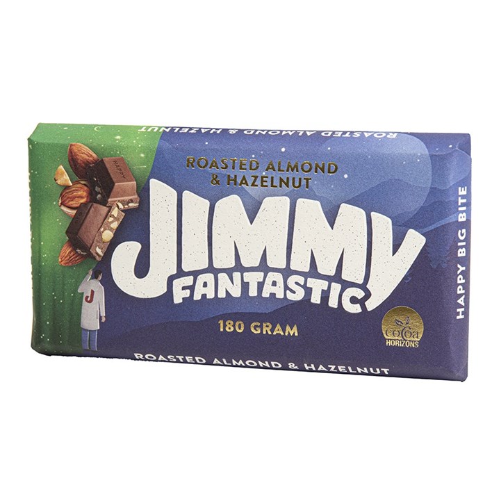 ČOKOLADA JIMMY FANTASTIC HAZELNUT AND ALMOND 180g ATLANTIC