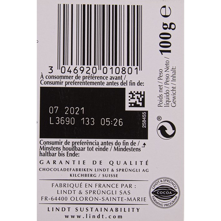 ČOKOLADA LINDT NOISETTE 100g DUPIN