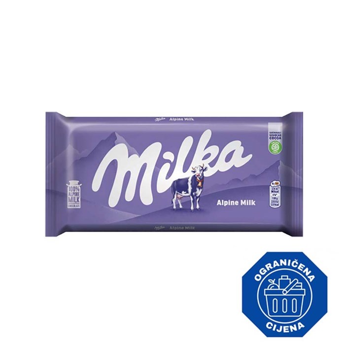 ČOKOLADA MILKA ALPINE MILK 80g FILIR