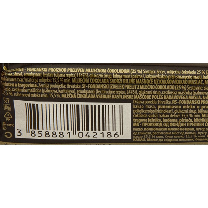 ČOKOLADA RUM PLOČICE 45g SAPONIA