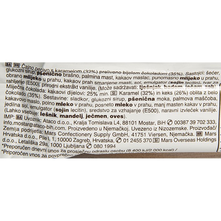 ČOKOLADA TWIX BIJELA ČOKOLADA 46g ATLANTIC