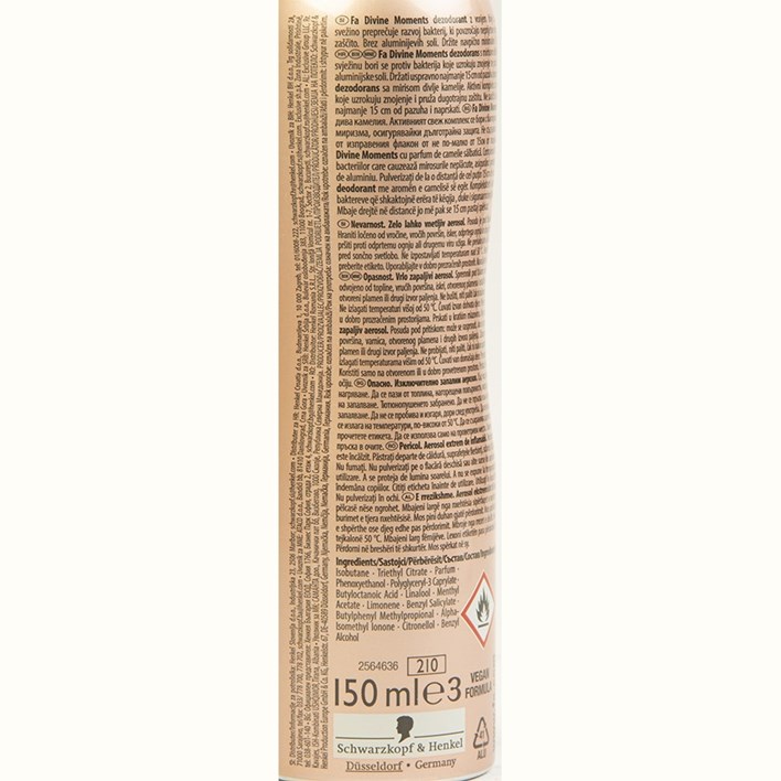 DEZODORANS FA DIVINE MOMENTS 150ml SPRAY AWT