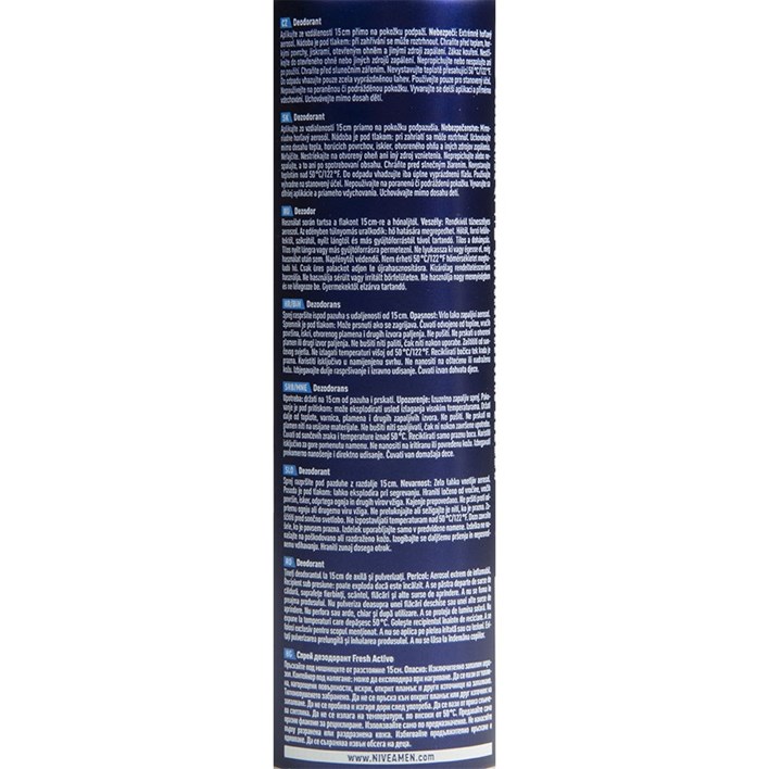 DEZODORANS NIVEA FRESH 150ml MAN SPRAY ALCA