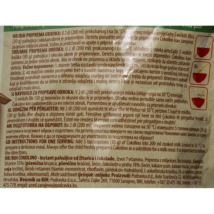 DJEČJA HRANA ČOKOLINO 1kg PODRAVKA