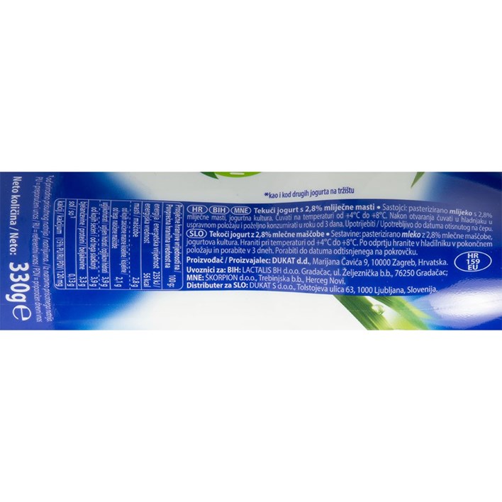 DUKAT JOGURT TEKUĆI 330G 2,8%MM
