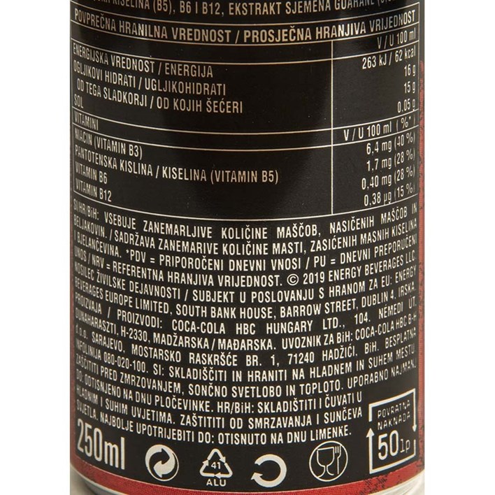 ENERGETSKI NAPITAK BURN ORIGINAL 250ml COCA COLA