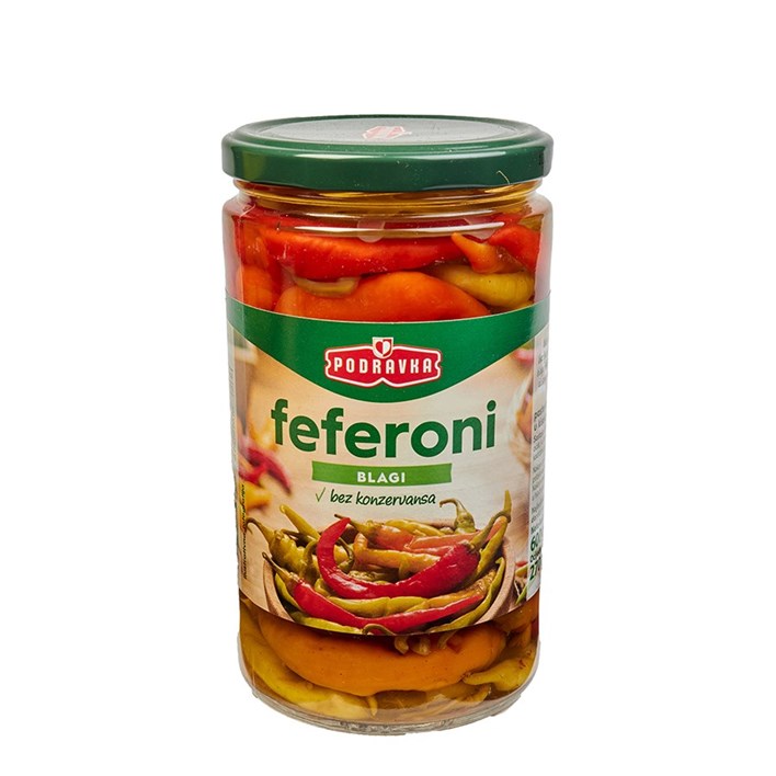 FEFERONI BLAGI 600g PODRAVKA