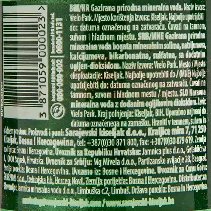 GAZIRANA VODA SARAJEVSKI KISELJAK 0,5l JAMNICA
