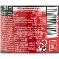 SOK GAZIRANI COCA COLA ZERO 0,5l PVC COCA COLA