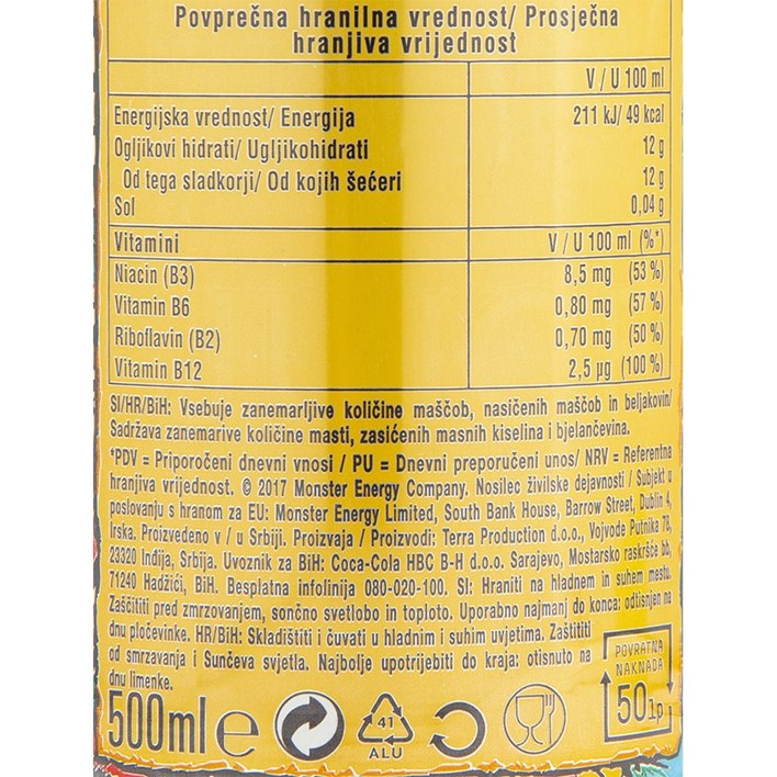 ENERGETSKI NAPITAK MONSTER MANGO LOCO 500ml COCA COLA