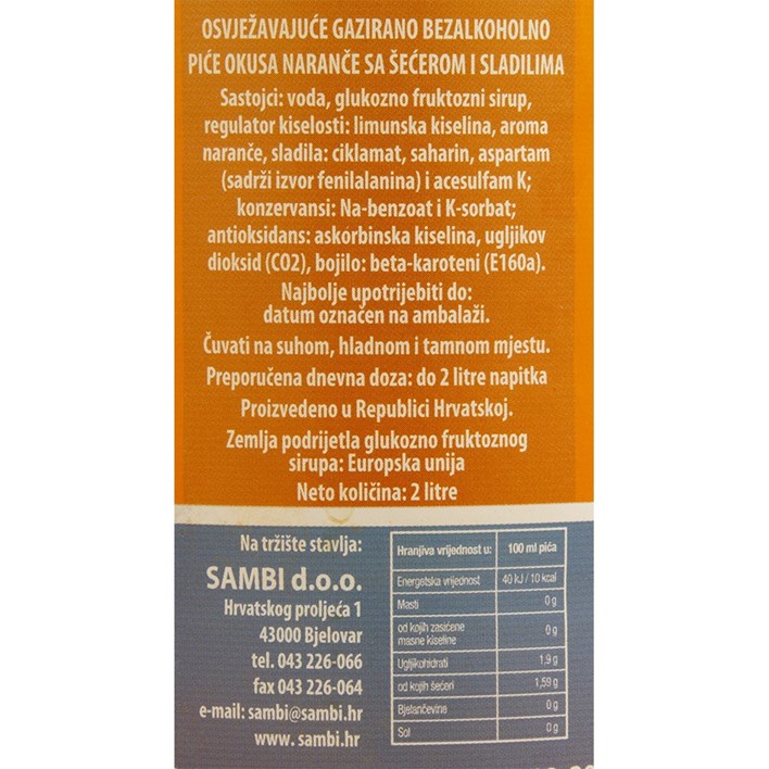 SOK GAZIRANI SAMBI NARANČA 2l SAMBI