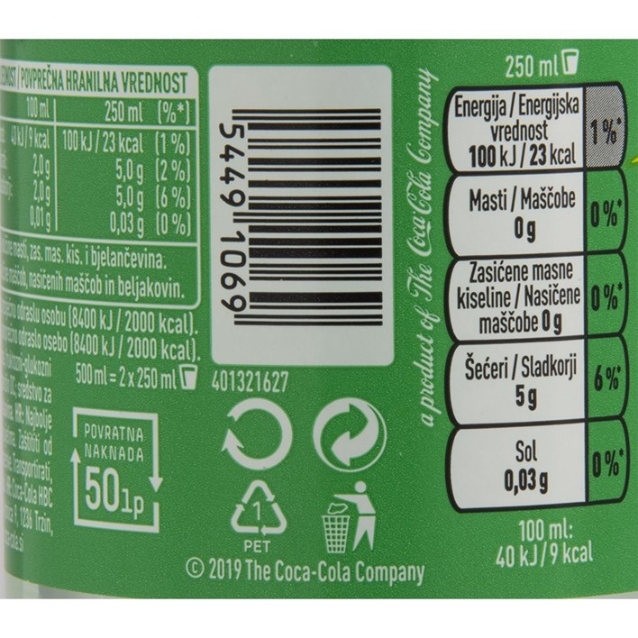 SOK GAZIRANI SPRITE 0,5l COCA COLA