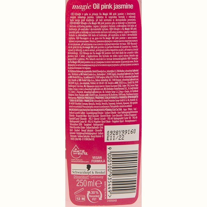 GEL ZA TUŠIRANJE FA PINK JASMIN 250ml