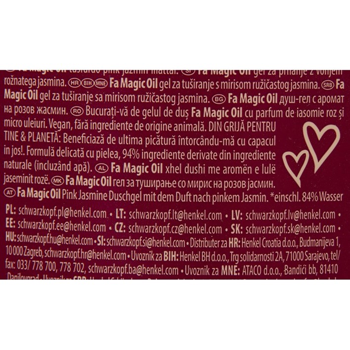 GEL ZA TUŠIRANJE FA PINK JASMIN 400ml AWT