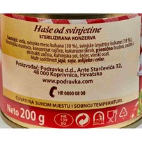 GOTOVO JELO HAŠE OD SVINJETINE 200g LIMENKA PODRAVKA