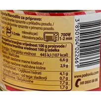 GOTOVO JELO MESNI RAGU SA ŠAMPINJONIMA 200g LIMENKA PODRAVKA
