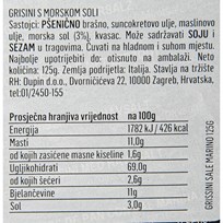 GRISINI MORSKA SOL 125g DUPIN