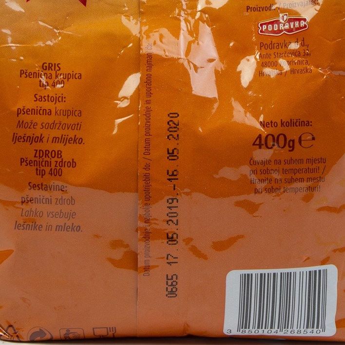 GRIZ PŠENIČNI LINO 400G PODRAVKA