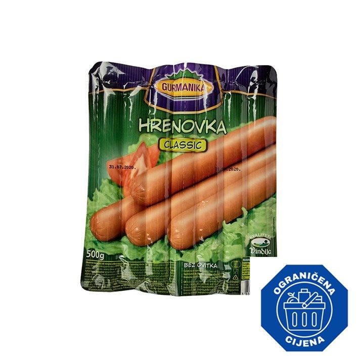 GURMANIKA HRENOVKE 500g  VINDIJA