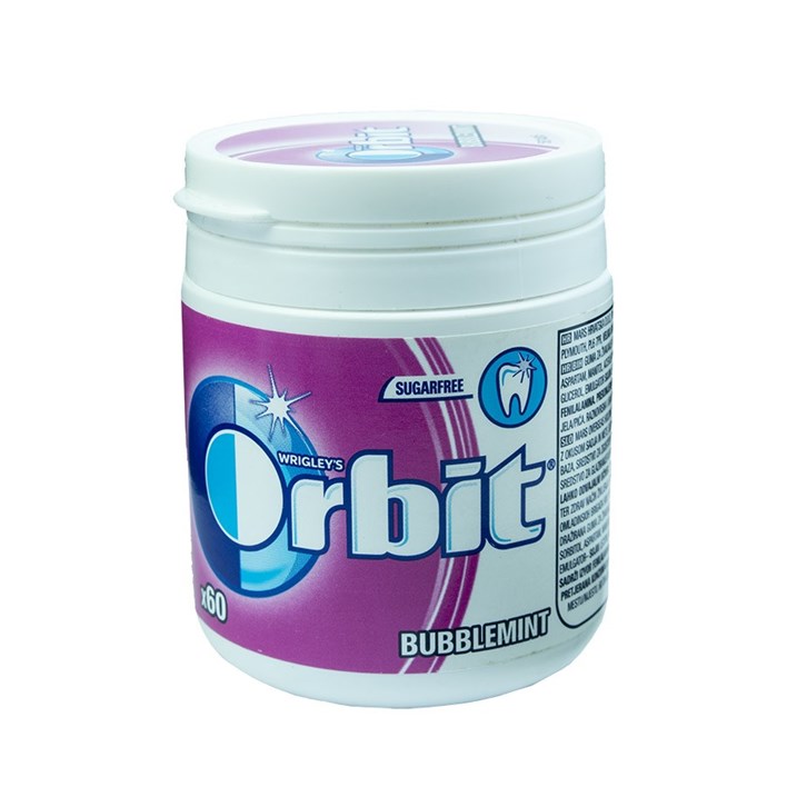 ŽVAKAČA GUMA ORBIT BUBBLE MINT 84g ATLANTIC