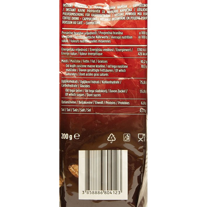 INSTANT CAPPUCCINO ARABESCA CLASSIC 200g ARABESCA