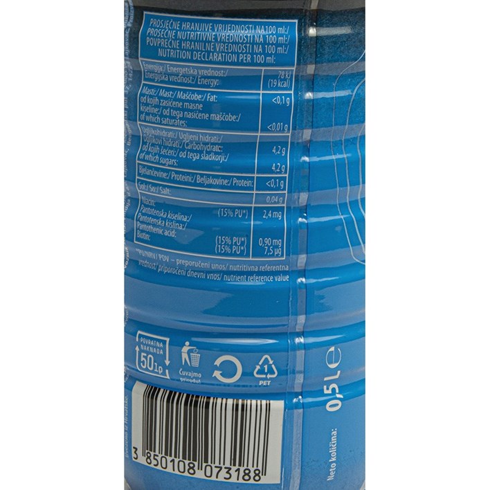 ISO SPORT AZZURRO 0,5l VINDIJA