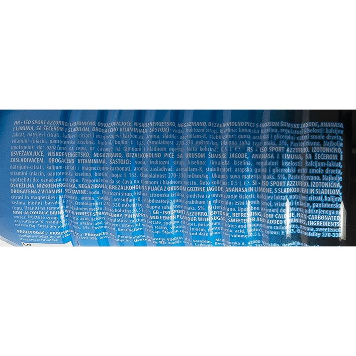 ISO SPORT AZZURRO 0,5l VINDIJA