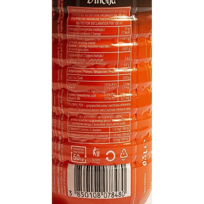 ISO SPORT MANDARINA YUZU BCAA 0,5l VINDIJA
