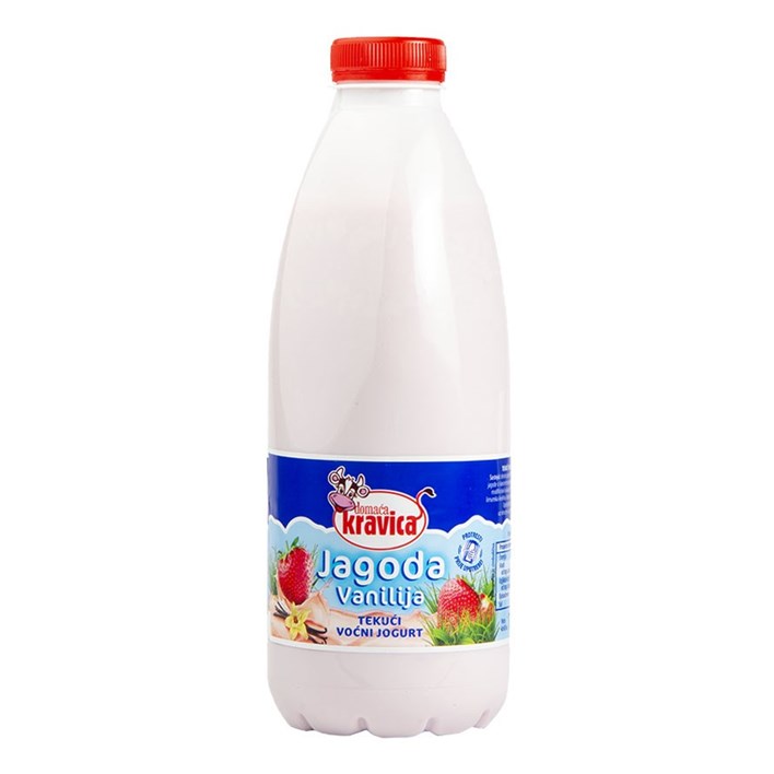 JOGURT VOĆNI DOMAĆA KRAVICA JAGODA 1l VINDIJA ULTRA