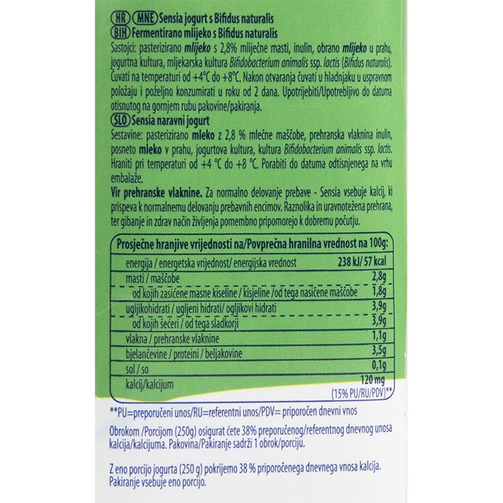 JOGURT SENSIA NATUR 250g DUKAT
