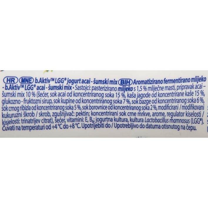 JOGURT B.AKTIV LGG ACAI ŠUMSKI MIX 330g DUKAT