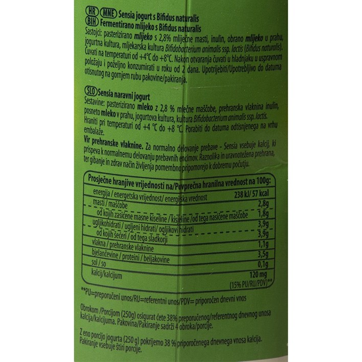 JOGURT SENSIA NATUR 1kg DUKAT